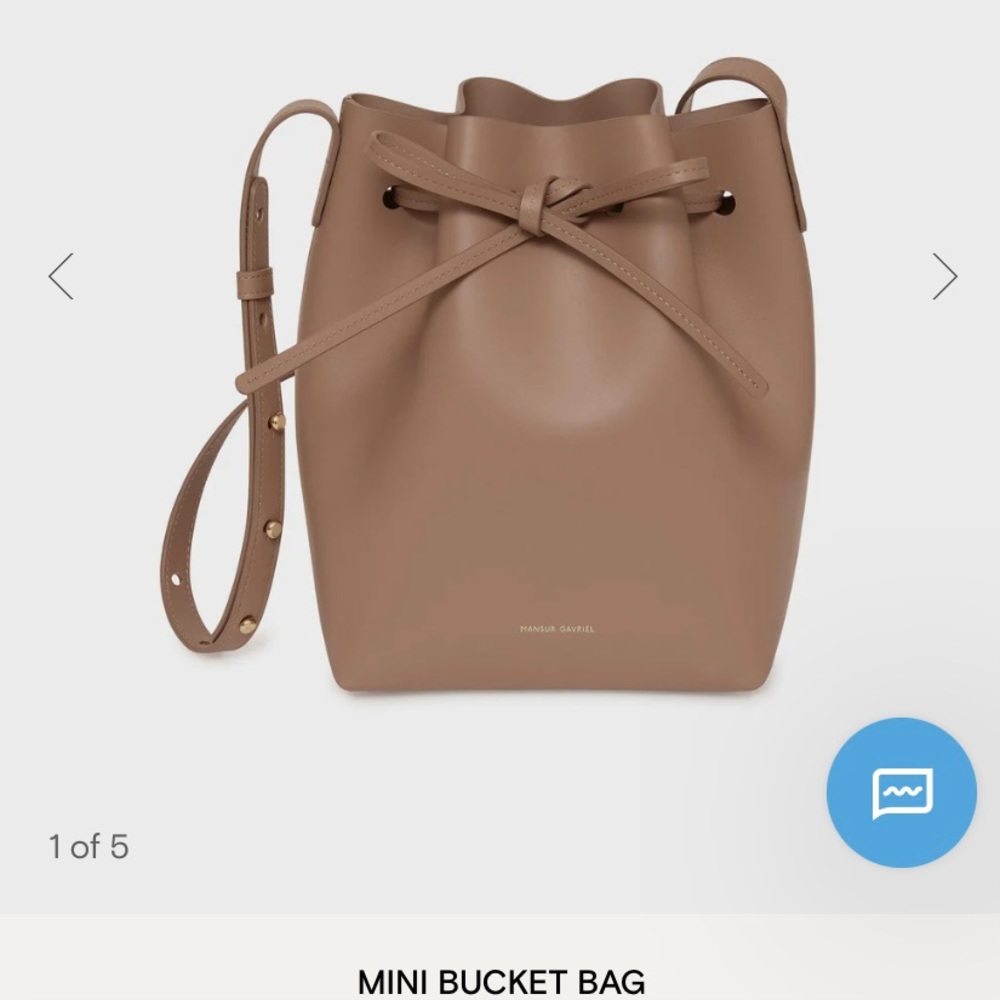 NWT and dust bag Mansur Gavriel Mini Bucket Bag Biscotto